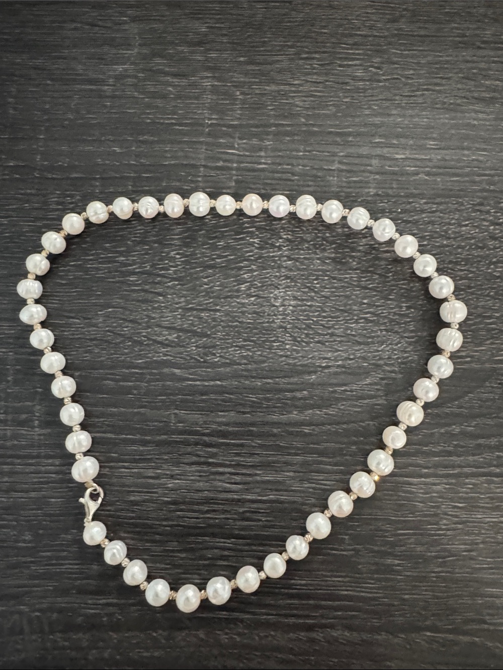 Classic Pearl Bead Necklace - White Pearls